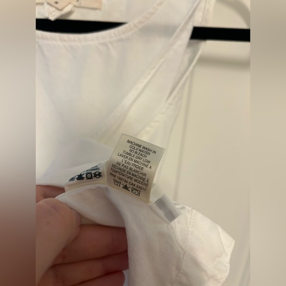 Anthropologie Cloth & Stone White Sleeveless Blouse with Buttons Size Small - Picture 6 of 7